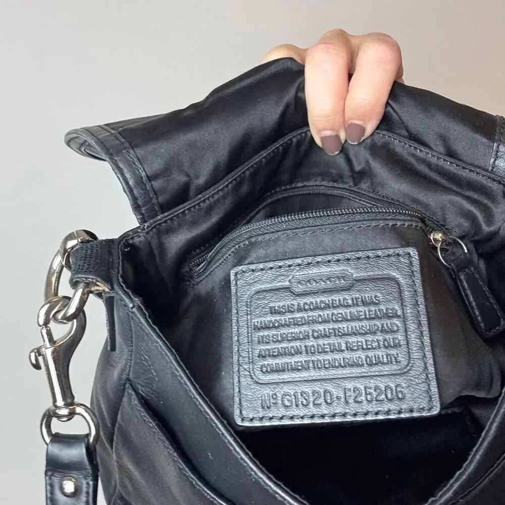 Coach Taylor Black Leather Shoulder Bag